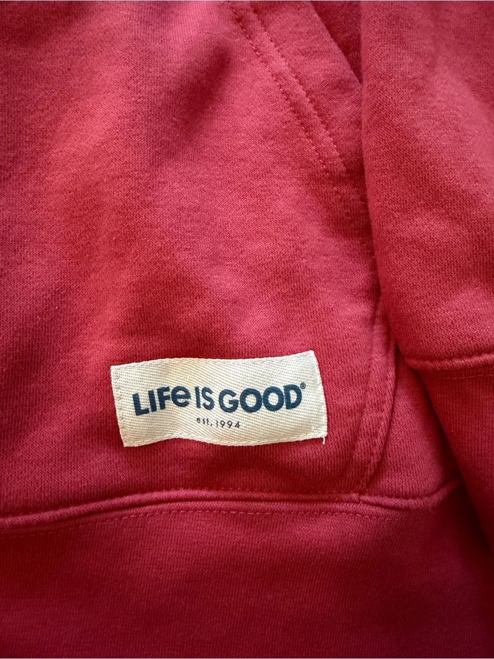 Life Is Good Men's Muted Red 'Happy Hour' Pullover Hoodie - Picture 4 of 7